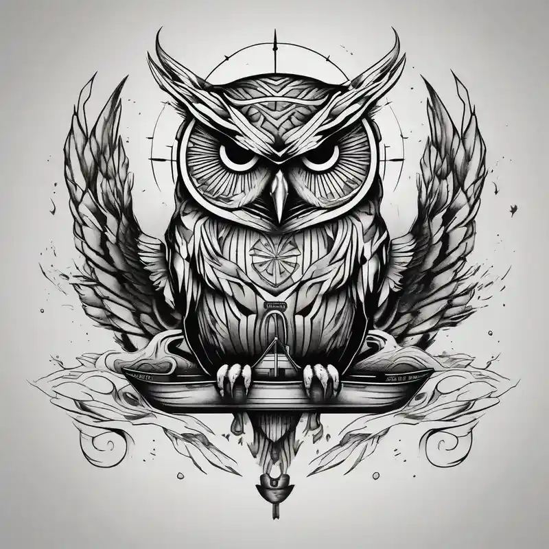 sketch style Owl Tattoo Designs in 2024 about angry owl wrapping and center console boat and angry owl wrapping and center console boat