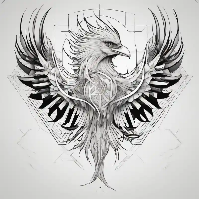 geometric style Phoenix Tattoo Ideas in 2025 & free generation about albino phoenix phoenix-meaning and albino phoenix phoenix-meaning