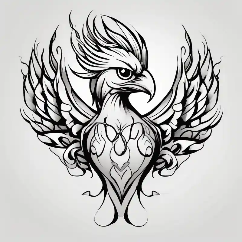 cartoon style Phoenix Meaning Tattoo Ideas in 2025 & free generation about girly phoenix bird sternum tattoo phoenix-meaning and girly phoenix bird sternum tattoo phoenix-meaning