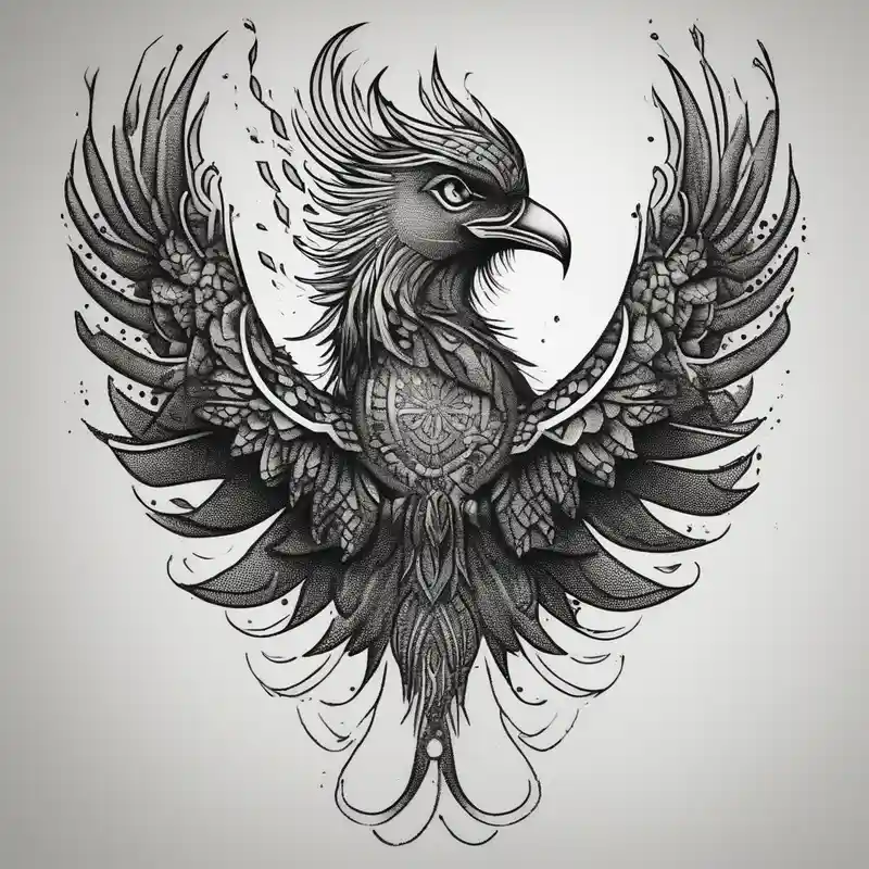 dotwork style 2025年のフェニックスのタトゥーのアイデア about phoenix phoenix-meaning and phoenix phoenix-meaning