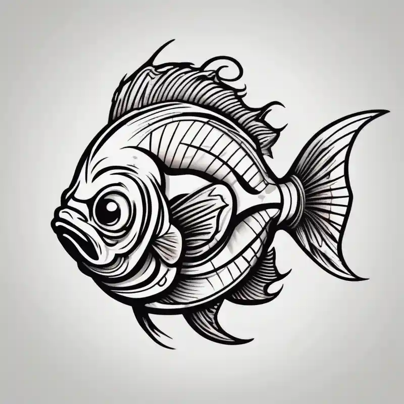 old school style Signification et Designs du Tatouage Phénix en 2025 &Générer gratuitement about Mean looking cartoon fish phoenix-meaning and Mean looking cartoon fish phoenix-meaning