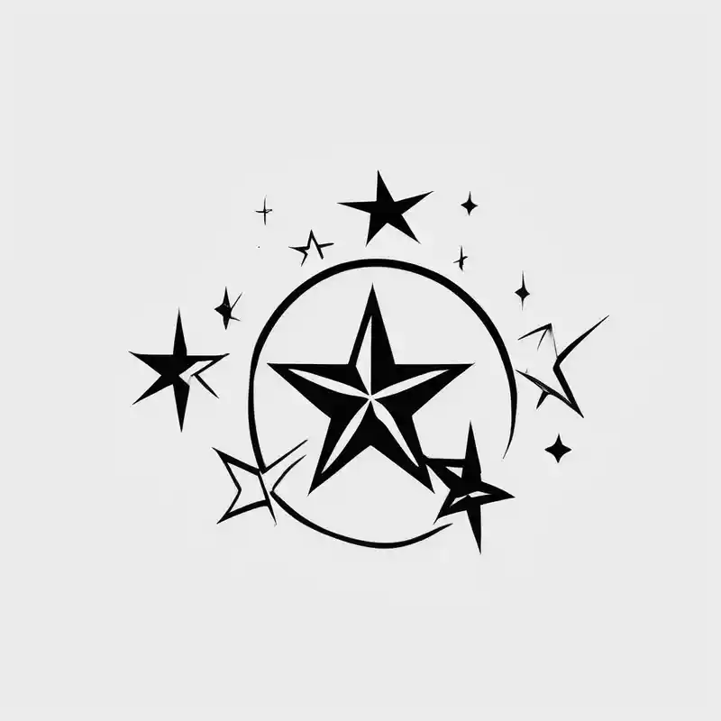 minimalist style Star Tattoo Ideas and Designs in 2024 about 3 stars space art tattoo with deep meaning of happy future and hope phoenix-meaning and 3 stars space art tattoo with deep meaning of happy future and hope phoenix-meaning