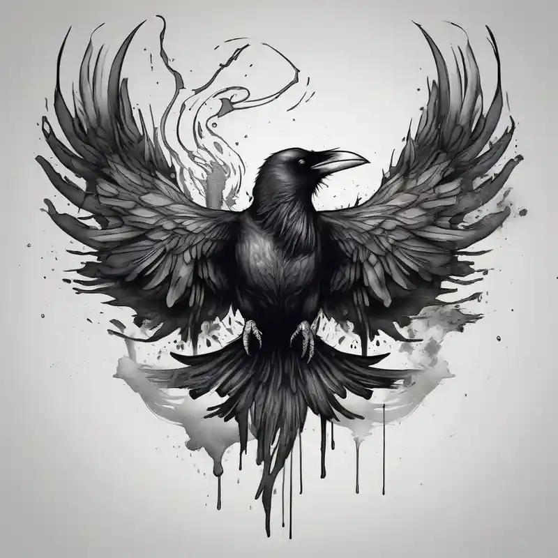 watercolor style Phoenix Tattoo Ideas in 2024 about Raven changing into a phoenix phoenix-meaning and Raven changing into a phoenix phoenix-meaning