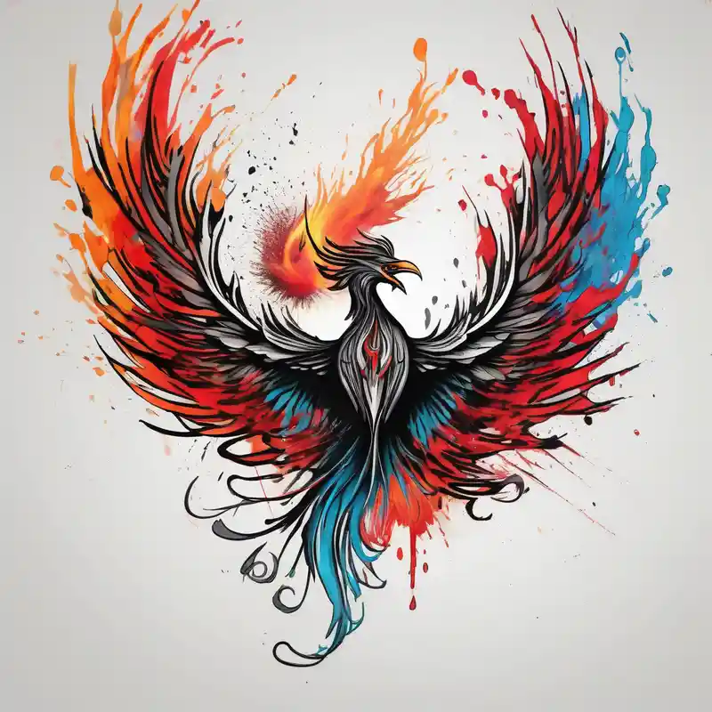 watercolor style Phoenix Tattoo Ideas in 2025 & free generation about Flying Phoenix phoenix-meaning and Flying Phoenix phoenix-meaning