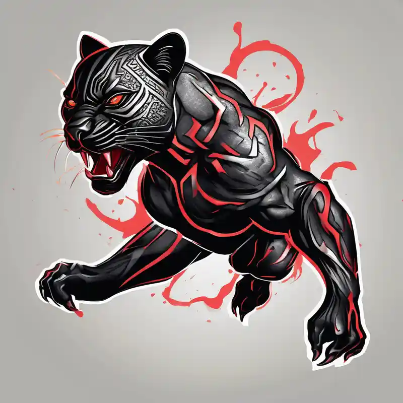 dotwork style Realism Tattoo Ideas in 2025 about unique black panther tattoo and dynamic pose