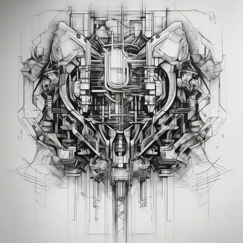 sketch style Machine à Tatouer Rotative about bionic machine architecture electronic design full body rotary-machine and bionic machine architecture electronic design full body rotary-machine