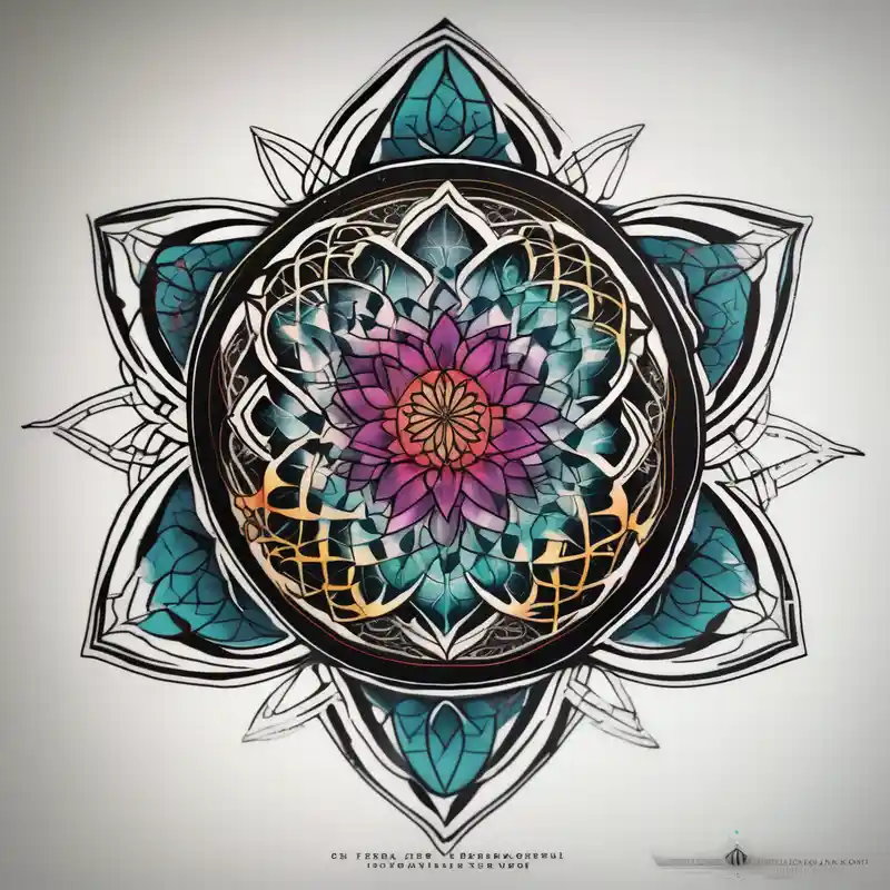 blackwork style 2025年の神聖なアートタトゥーのアイデア about mandala with sacred flower of life in the middle sacred-art and mandala with sacred flower of life in the middle sacred-art