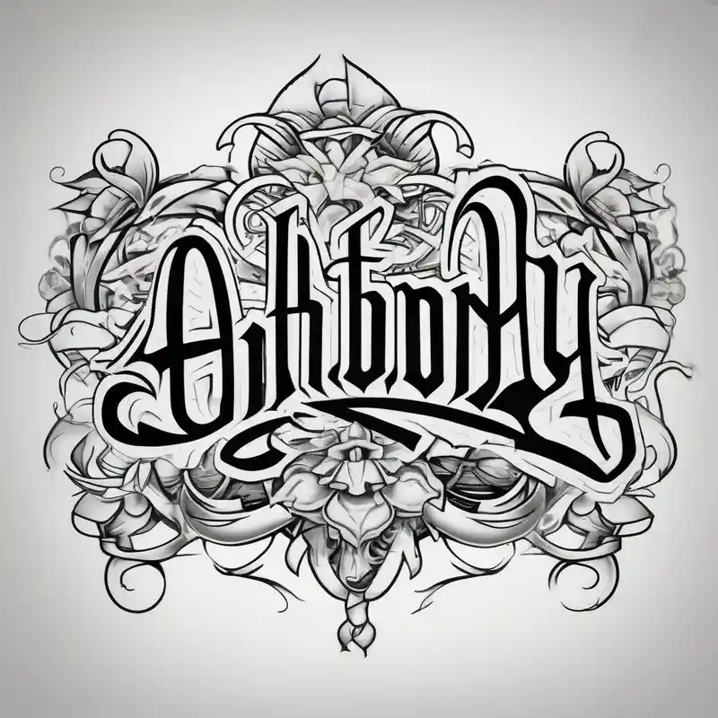 old school style Script Tattoo Designs and Styles about Chicano script lettering Anthony and Chicano script lettering Anthony