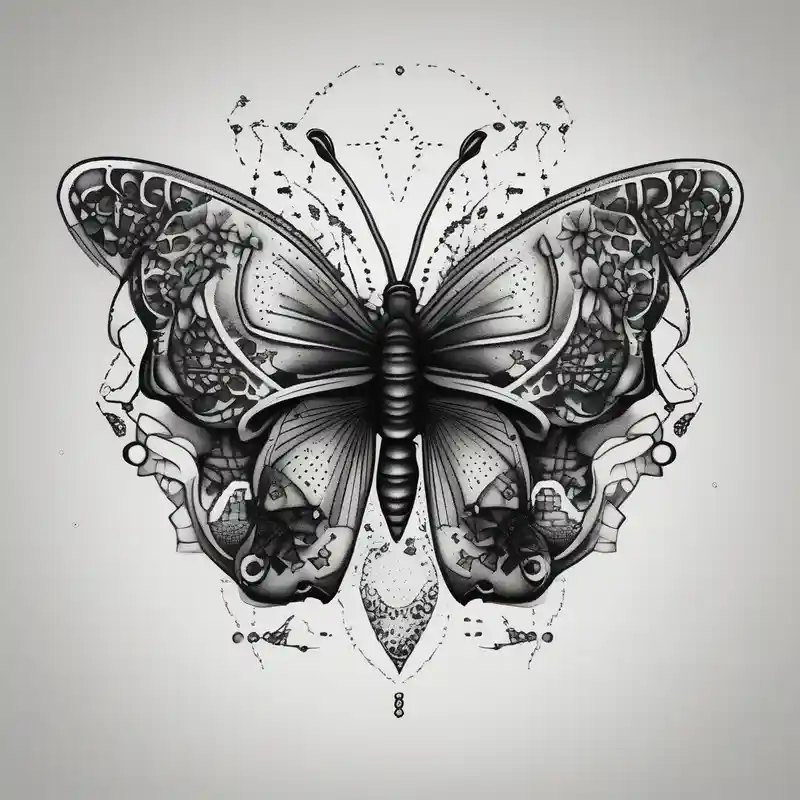 dotwork style Butterfly Tattoo Ideas in 2024 about honey in script covered up with butterflys and honey in script covered up with butterflys