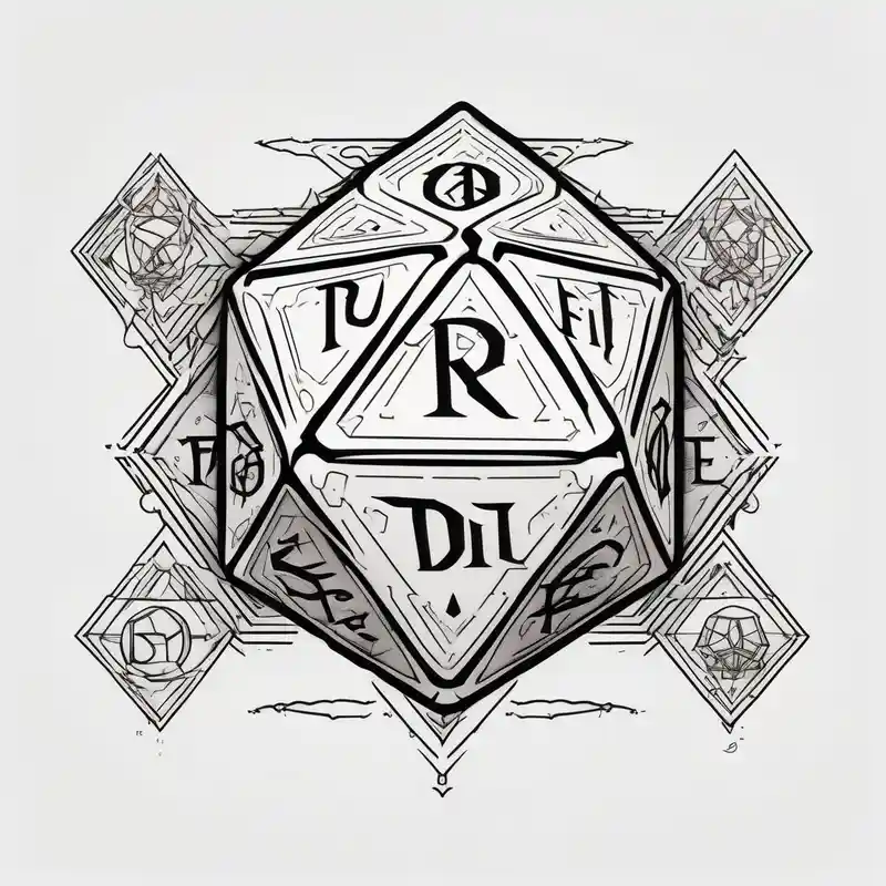 geometric style Dragon Tattoo Ideas in 2024 about Dungeons and dragon dice set with "Put your fate in your hands. Take a chance. Roll the dice" in script and Dungeons and dragon dice set with "Put your fate in your hands. Take a chance. Roll the dice" in script