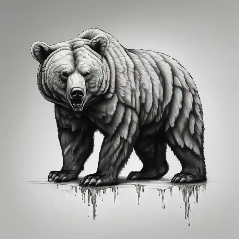 realistic style Script Tattoo Designs and Styles about Sugar Bear in Italic script and Sugar Bear in Italic script