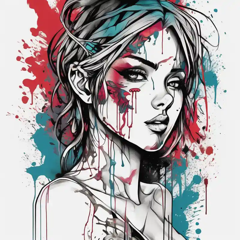 watercolor style Simple Tattoos for Men Tattoo Ideas in 2025 about anime girl simple hand tattoo simple-for-men and anime girl simple hand tattoo simple-for-men