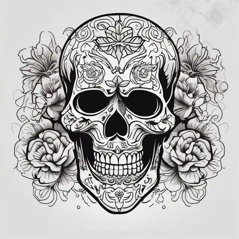 japanese style Skull Tattoo Ideas and Designs about Day of the dead skull skull-designs and Day of the dead skull skull-designs