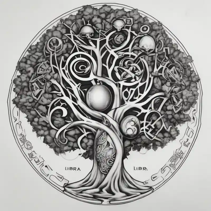 realistic style Ideas de tatuajes de realismo en 2025 about Micro realism tattoo design featuring the helix merging into the tree of life. With my zodiac sign libra holding the brain and heart on each side of the scale with the heart out weighing the brain skull-designs and Micro realism tattoo design featuring the helix merging into the tree of life. With my zodiac sign libra holding the brain and heart on each side of the scale with the heart out weighing the brain skull-designs