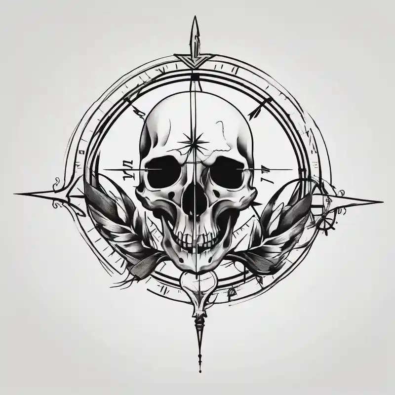 minimalist style Compass Tattoo Designs and Meanings about Dove skull compass skull-ideas and Dove skull compass skull-ideas