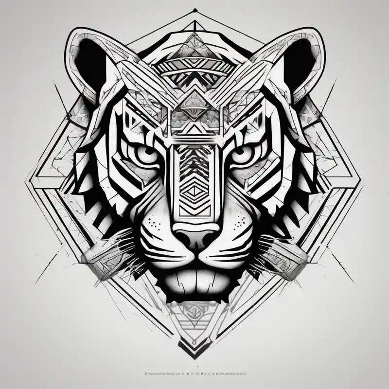 geometric style Tiger Tattoo Ideas and Designs in 2024 about Tiger and Aztec skull tattoo skull-ideas and Tiger and Aztec skull tattoo skull-ideas