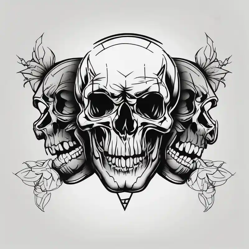 minimalist style Ideas de tatuajes de Ver No Mal, Oír No Mal, Hablar No Mal en 2025 about Skull Hear no evil speak no evil see no evil skull-ideas and Skull Hear no evil speak no evil see no evil skull-ideas