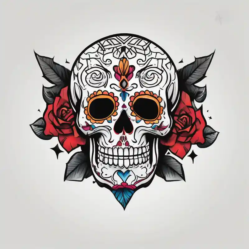 minimalist style Skull Tattoo Ideas and Designs about Day of the dead skull skull-ideas and Day of the dead skull skull-ideas