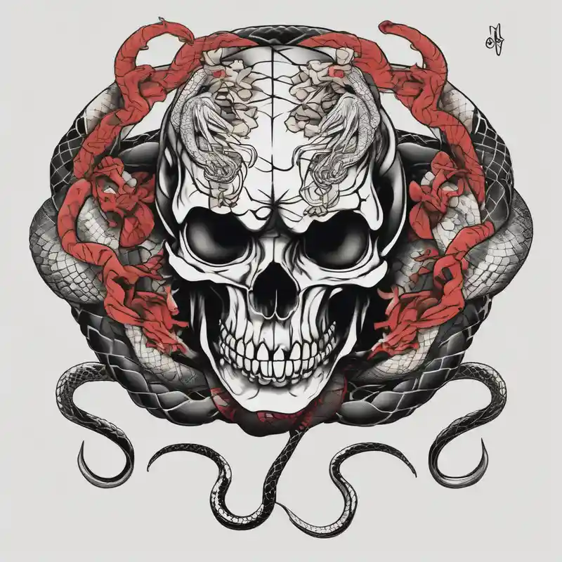 japanese style スカルタトゥーのアイディアとデザイン about A snake wrapped around a skull skull-ideas and A snake wrapped around a skull skull-ideas