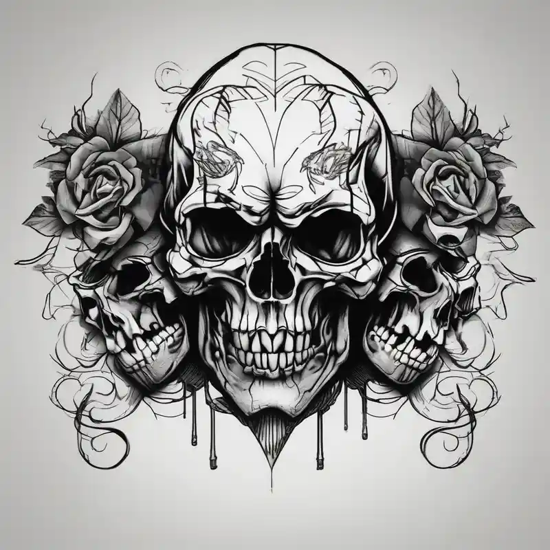 sketch style Ideas de tatuajes de Ver No Mal, Oír No Mal, Hablar No Mal en 2025 about Skull Hear no evil speak no evil see no evil skull-ideas and Skull Hear no evil speak no evil see no evil skull-ideas