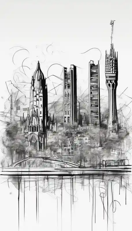 sketch style Sleeve Tattoo Ideas and Designs in 2025 & free generation about Barcelona skyline leg sleeve sleeve-ideas and Barcelona skyline leg sleeve sleeve-ideas