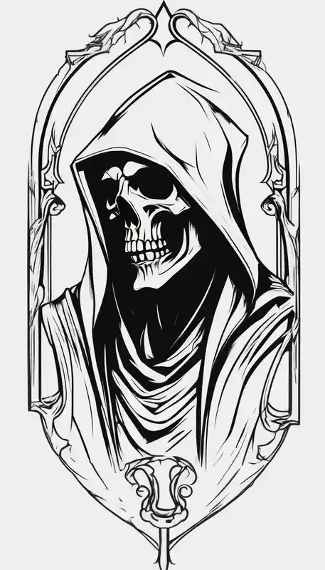 minimalist style Grim Reaper Tattoo Ideas in 2025 & free generation about Continue a sleeve for a grim reaper shoulder tattoo death theme full arm sleeve sleeve-ideas and Continue a sleeve for a grim reaper shoulder tattoo death theme full arm sleeve sleeve-ideas