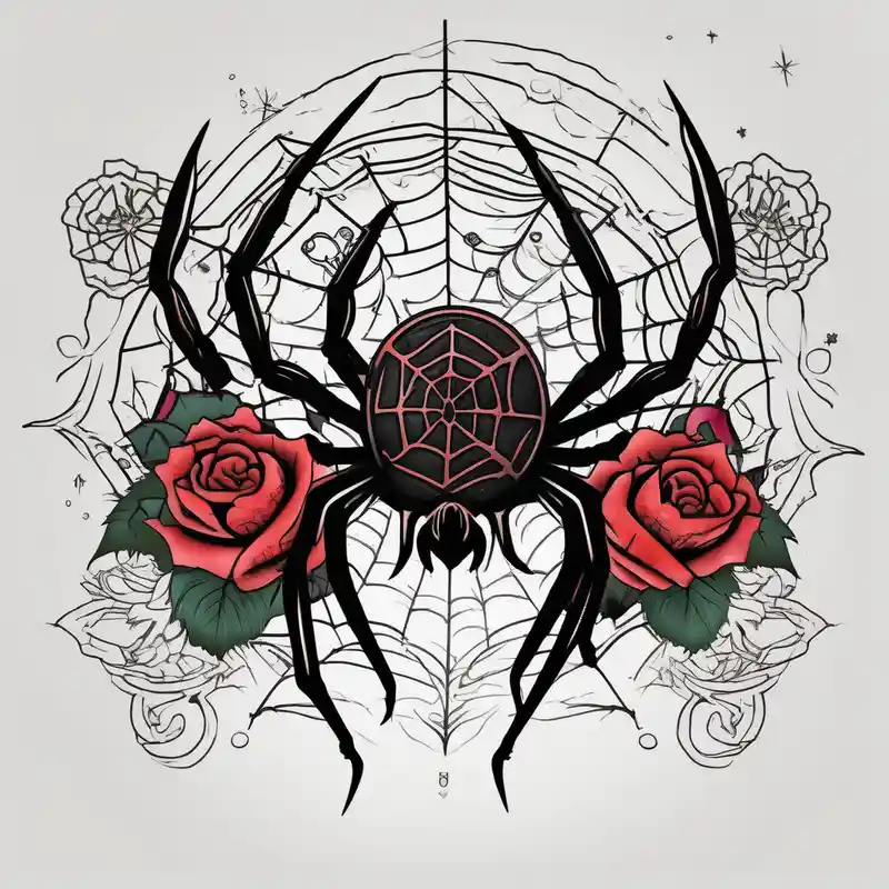 japanese style Phantom Troupe Spider Tattoo Ideas in 2025 about Spider bubbles roses stars and Spider bubbles roses stars