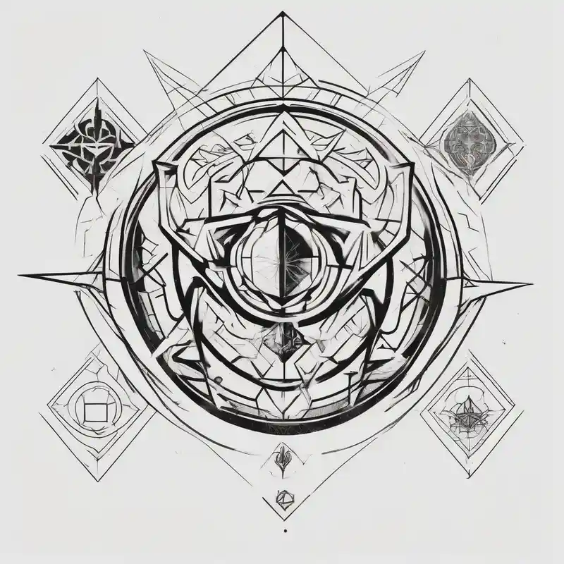 geometric style Pokemon Tattoo Ideas in 2025 about Make an image that contains elements from Star Wars and Game of Thrones