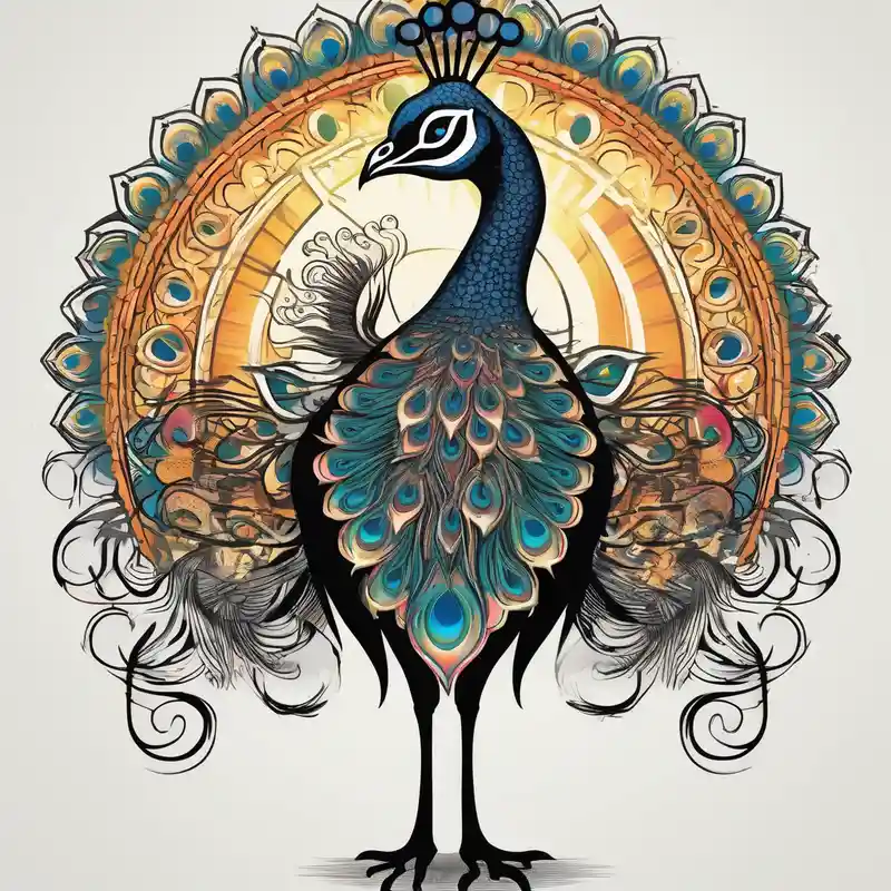 old school style Ideas para kits de tatuajes Stick and Poke en 2025 about Colorful peacock that is longer than it is wide over a sublime style sun standing in a stick with a horseshoe over the top of the peacock to each side of the stick stick-and-poke and Colorful peacock that is longer than it is wide over a sublime style sun standing in a stick with a horseshoe over the top of the peacock to each side of the stick stick-and-poke