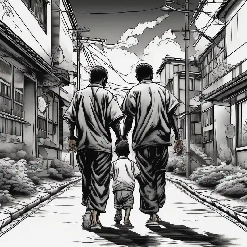 japanese style Diseños de Tatuajes Callejeros en 2025 & Generar gratis about the bond between three black school age brothers walking away down a street showing full bodies and the bond between three black school age brothers walking away down a street showing full bodies