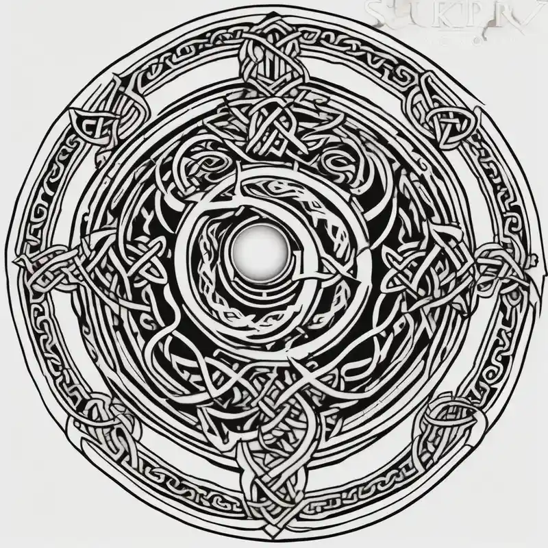 blackwork style Snake Tattoo Ideas and Designs in 2024 about A Celtic styled sun with a snake and A Celtic styled sun with a snake