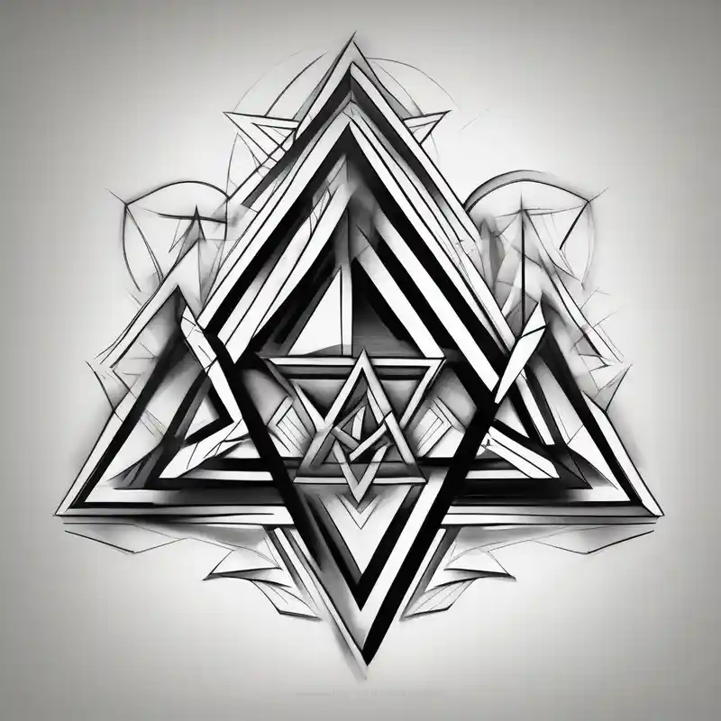 black and white style Idées de tatouage noir d'une croix derrière l'oreille pour homme en 2025 &Générer gratuitement about I want triangle. Spirit mind and body. Three triangles three-crosses and I want triangle. Spirit mind and body. Three triangles three-crosses