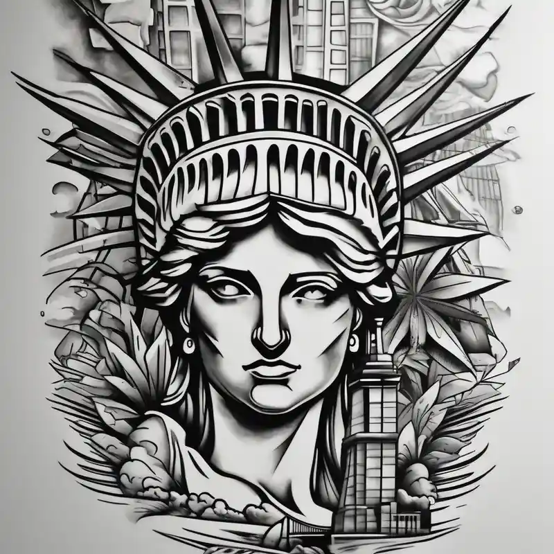 realistic style Idées de tatouages touchants en 2025 about new york and florida touching-new and new york and florida touching-new