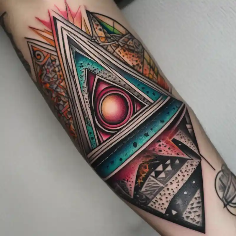 dotwork style Idées de tatouages de triangle en 2025 about gambling themed triangle forearm tattoo and gambling themed triangle forearm tattoo