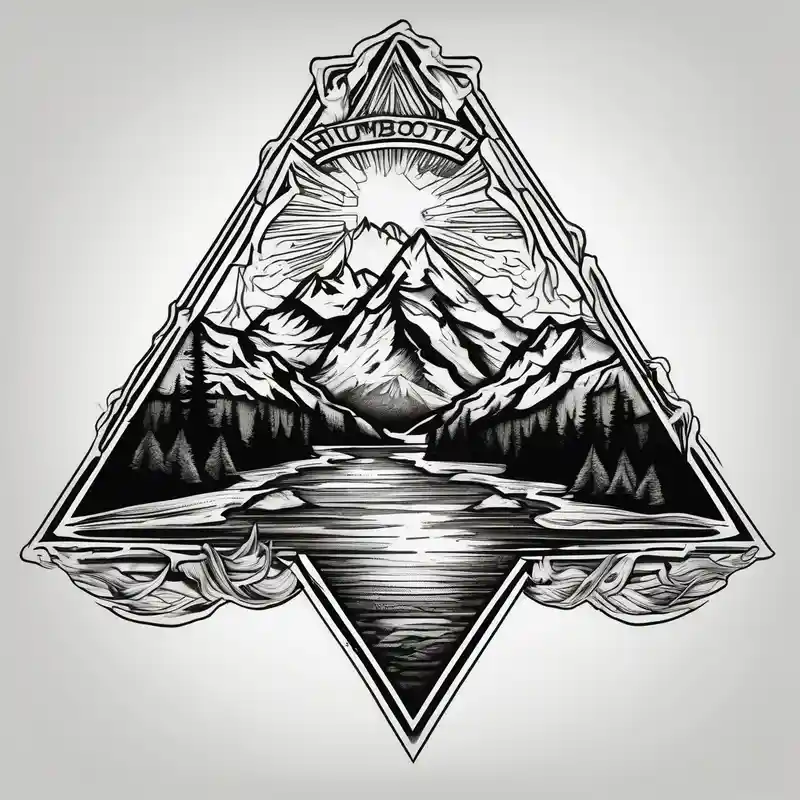 old school style Ideas de tatuajes de triángulos en 2025 about Mountains with the river running through it and a triangle around it with Humboldt at the top Mendocino  in the left bcorner and Trinity in the right and Mountains with the river running through it and a triangle around it with Humboldt at the top Mendocino  in the left bcorner and Trinity in the right