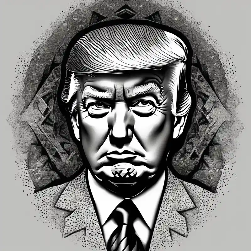 dotwork style Trump Tattoo Ideas in 2025 about donald trump and donald trump