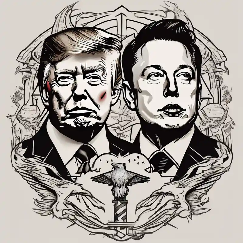 old school style Idées de tatouages Trump en 2025 about elon musk and donald trump and elon musk and donald trump