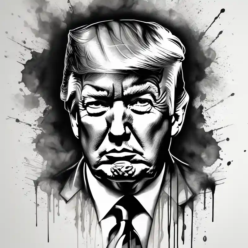 watercolor style Idées de tatouages Trump en 2025 about donald trump and donald trump