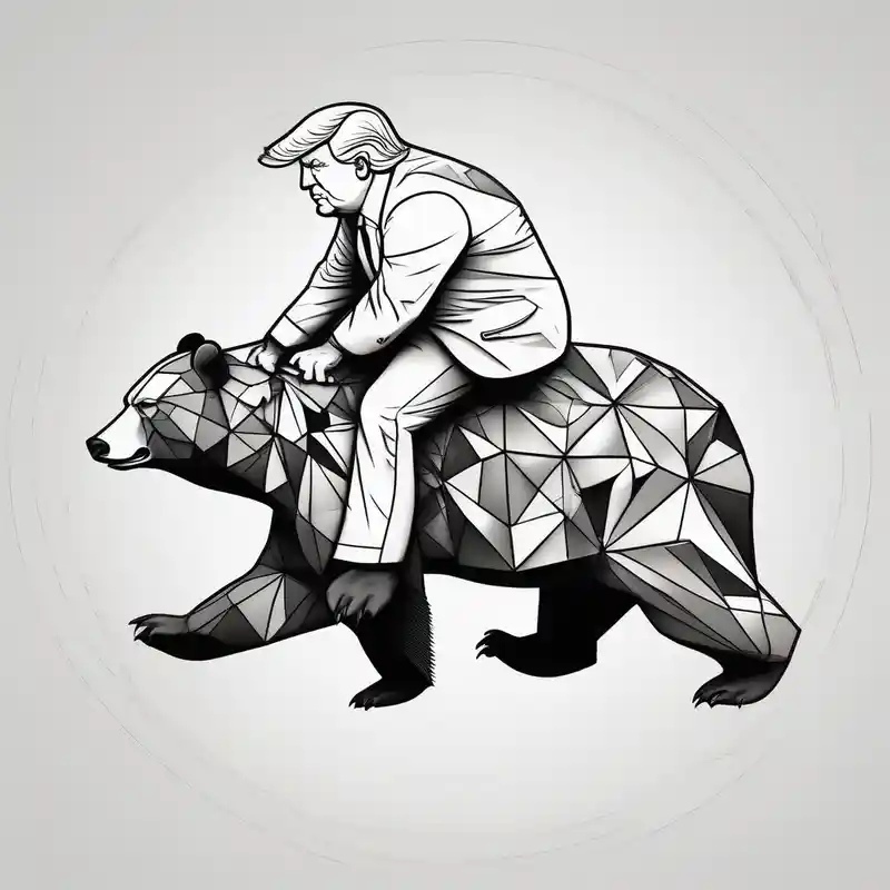 geometric style Trump Tattoo Ideas in 2025 about Donald trump riding bear and Donald trump riding bear