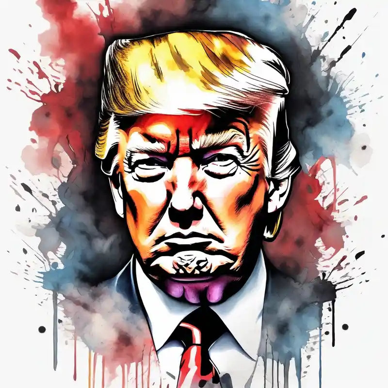 watercolor style Trump Tattoo Ideas in 2025 about Donald Trump Anime and Donald Trump Anime