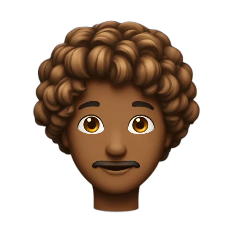 un beau gosse au couleur caramel avec des cheveux crépus noir