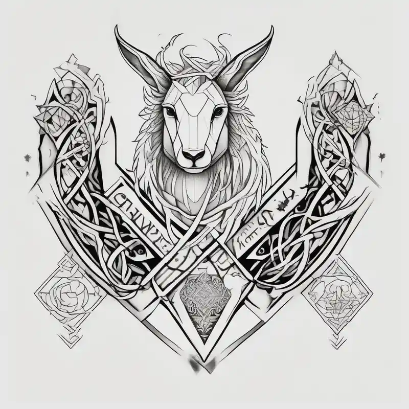 geometric style Idées de tatouages de licorne en 2025 about celtic band for around an arm and incorporating the word love