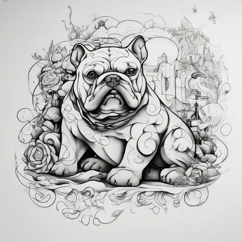 surreal style Winnie the Pooh Tattoo Ideas in 2025 about Pooh bear and a Bulldog winnie-the-pooh and Pooh bear and a Bulldog winnie-the-pooh