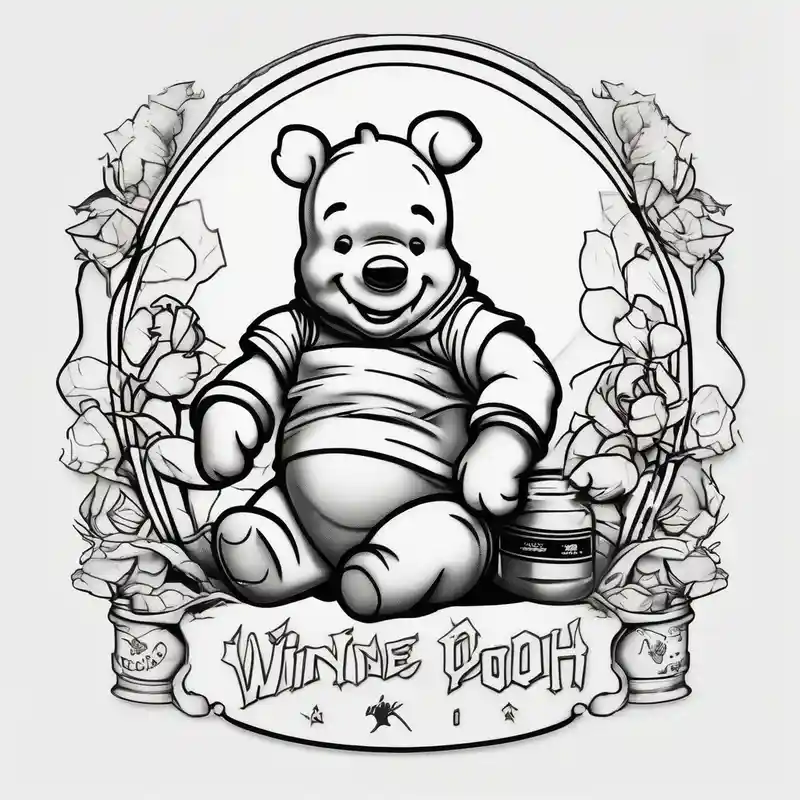 old school style Winnie the Pooh Tattoo Ideas in 2025 about Winnie Pooh one hand in the honey and one hand holding bland winnie-the-pooh and Winnie Pooh one hand in the honey and one hand holding bland winnie-the-pooh