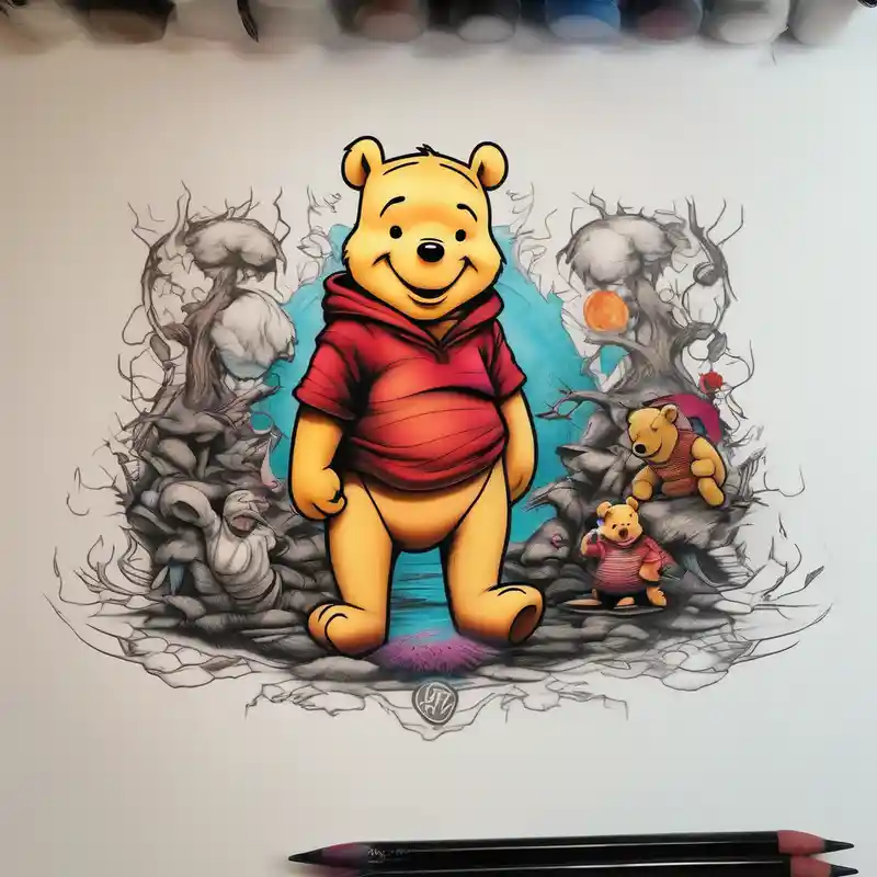 realistic style 2025年のくまのプーさんのタトゥーアイデア about Winnie the Pooh in Stephen Kings IT winnie-the-pooh and Winnie the Pooh in Stephen Kings IT winnie-the-pooh