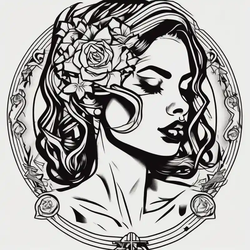 old school style Men-Ear-Tattoo Ideas in 2025 & free generation about Women holding her face tattoo wrist-for-women and Women holding her face tattoo wrist-for-women