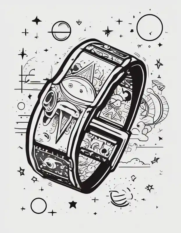 cartoon style Bracelet Tattoo Ideas in 2025 about I wanna a tattoo in my wrist with a shape of rectangle wide as a bracelet with astronomy theme wrist-for-women and I wanna a tattoo in my wrist with a shape of rectangle wide as a bracelet with astronomy theme wrist-for-women